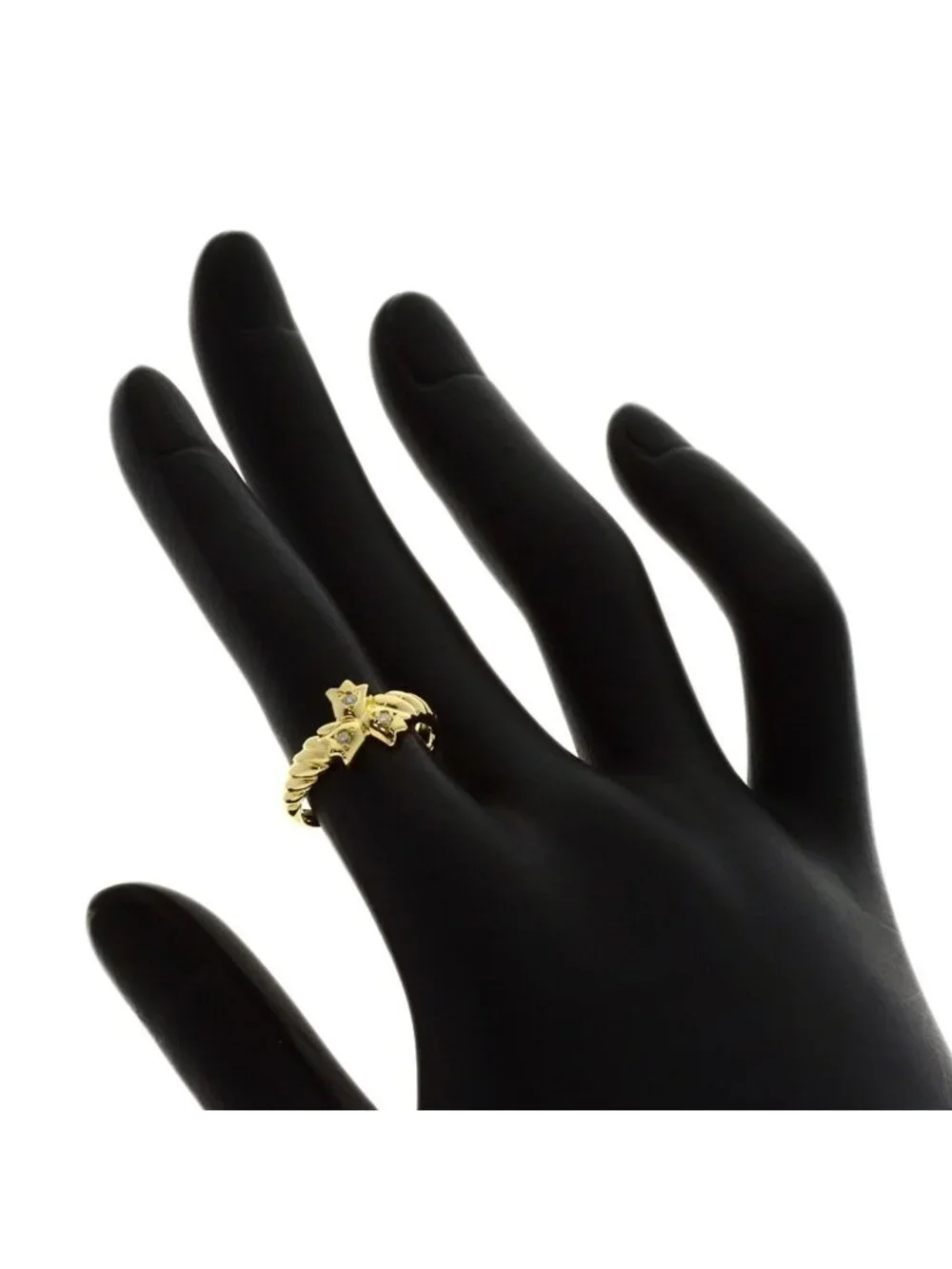 Dior Tulip Diamond Ring 18k Yellow Gold